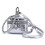 Adorable Small Wallet Key Holder Coin Bag Leather-Silver 1