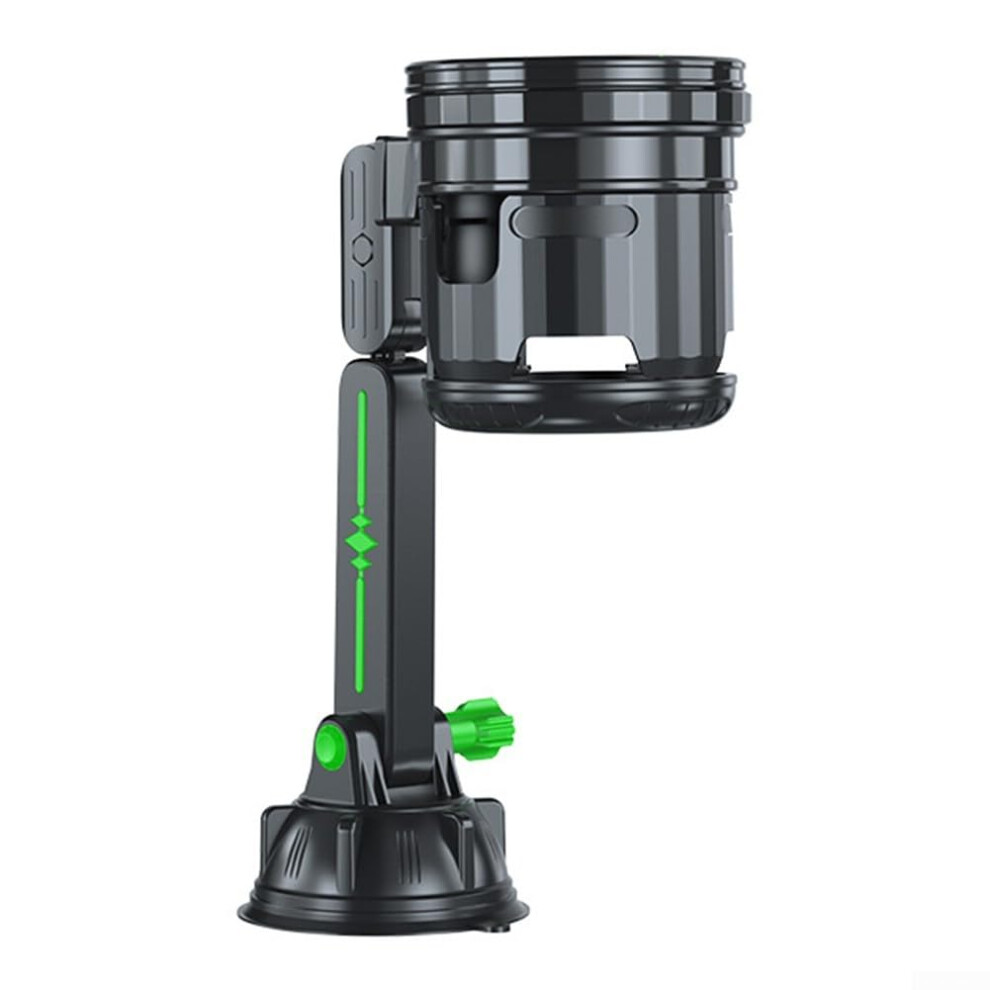 2In1 Car Cup Holder Adjustable Suction Cup Foldable Drink Holder 360Degree Rotation Antishake Abs Material Black 9067246879006