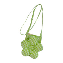 Stylish Checkered Flower Print Shoulder Bag Friendly-Green