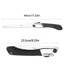 235mm Portable Folding Hand Saw for Garden, Orchard Pruning, Black