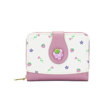Fashion Wallet Small Compact Wallet,Women Short-Purple
