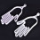 2 Stück Golfhandschuhe Keeper Support ABS Weiß Hellrosa 23x10,5cm 3