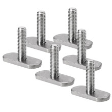 6 Stück Edelstahl-Kajak-Protektorrillenenschrauben Bolzen, M6 x 21 mm