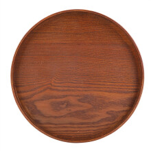 Bandeja decorativa para mesa de centro, bandeja redonda grande para otomana, versátil para diversas ocasiões e com base antiderrapante para servir