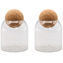 Veelzijdige container, heldere glazen behuizing, luchtdicht, hoogwaardige glazen opbergcontainer met natuurhouten deksel, decoratieve organizer voor