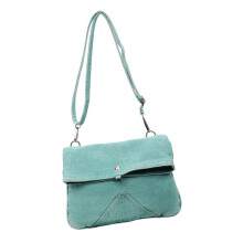Retro Wash Jeans Shoulder Bag Lightweight Breathable-Green