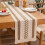 Τραπεζόδρομος με φούντα, Vintage μακραμέ τρενάκι με υφαντό κοίλο ριγέ ύφασμα για 1