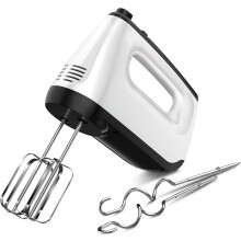 Ultra Power 300W elektrische handmixer, 6 snelheidsstanden en turbofunctie, volledig koperen motor, ergonomisch ontwerp voor een comfortabele grip,