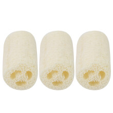 Esponjas de bucha orgânicas para o corpo, duráveis e versáteis, ideais para esfoliação natural e limpeza de cozinha (3 unidades)