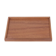 Serviertablett aus Bambus, dekoratives Holztablett, elegantes Tablett für Zuhause, robustes rechteckiges Holztablett für Couchtisch, Snackteller,