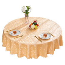 Elegant Modern Jacquard Waterproof Vinyl Tablecloth, Wipeable Washable Floral Embossed Design, Classic Antique Flower Decor Table Cover for Kitchen Di