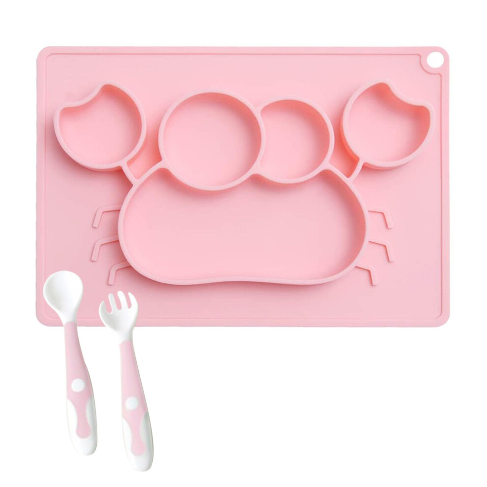 Microwave Dishwasher Safe Silicone Placemat, Featuring An Engaging Animal Design And Convenient Portability