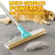 51-Inch Heavy-Duty Pet Hair Remover & Carpet Rake with Extra Wide Head,Multi-Surface Cleaner for Carpets, Rugs, Stairs