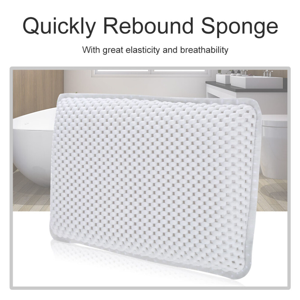 Breathable PVC Bath Pillow with Foam Support for Head and Neck