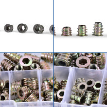 Set of 70 Zinc Alloy Furniture Insert Nuts M4/M5/M6 Hex Drive