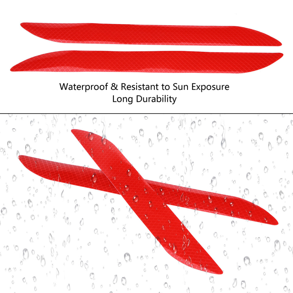 Warning Decals 2Pcs Reflective Safety Stickers For Vehicles Self Adhesive Red 4631362842937