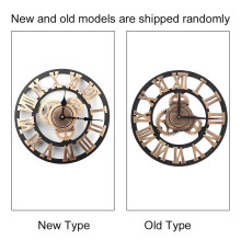 Vintage 3D 30cm Gold Wall Clock Rustic Handmade Charm for Any Room