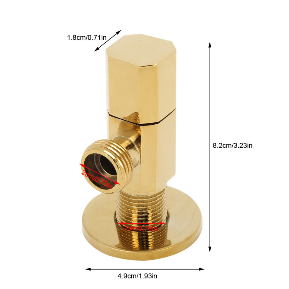 Brass Bathroom Angle Valve Hot Cold Water Shut Off Faucet For Toilet & Shower 4621362844604