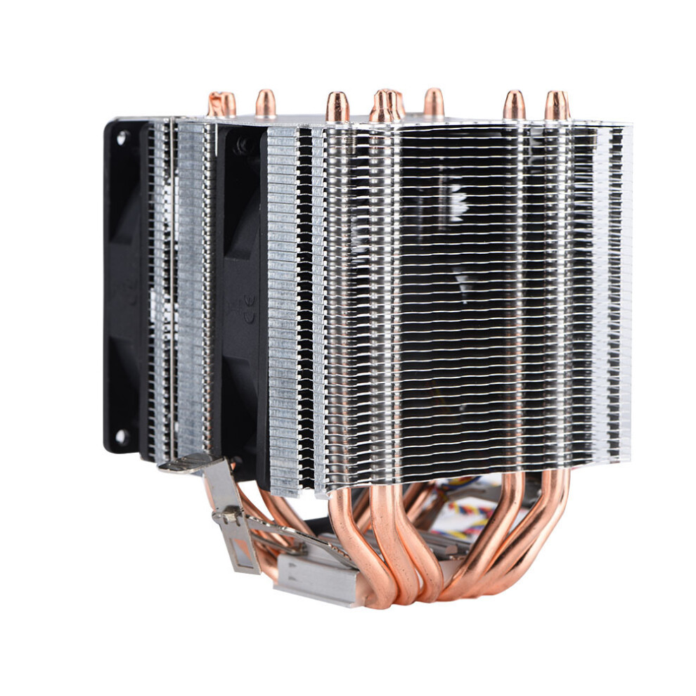 Quiet 4-Pin 6 Heatpipe Dual Tower Cpu Cooler 800-2200 Rpm 8241362844310