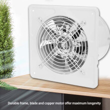 40W 190mm Wall Mounted Exhaust Fan Low Noise Home Bathroom Kitchen Garage HOT