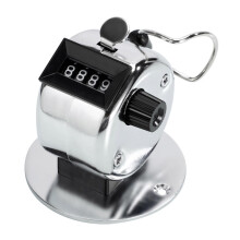 Metal Handheld Tallies Counter 4Digit Mechanical Counter Clicker 1 Pack Pitches Counter For Coaching