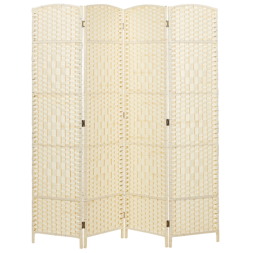 4 Panel Room Divider LAPPAGO Light Beige 163 cm 170 cm-image-OPC-PCWHDXW-NEW