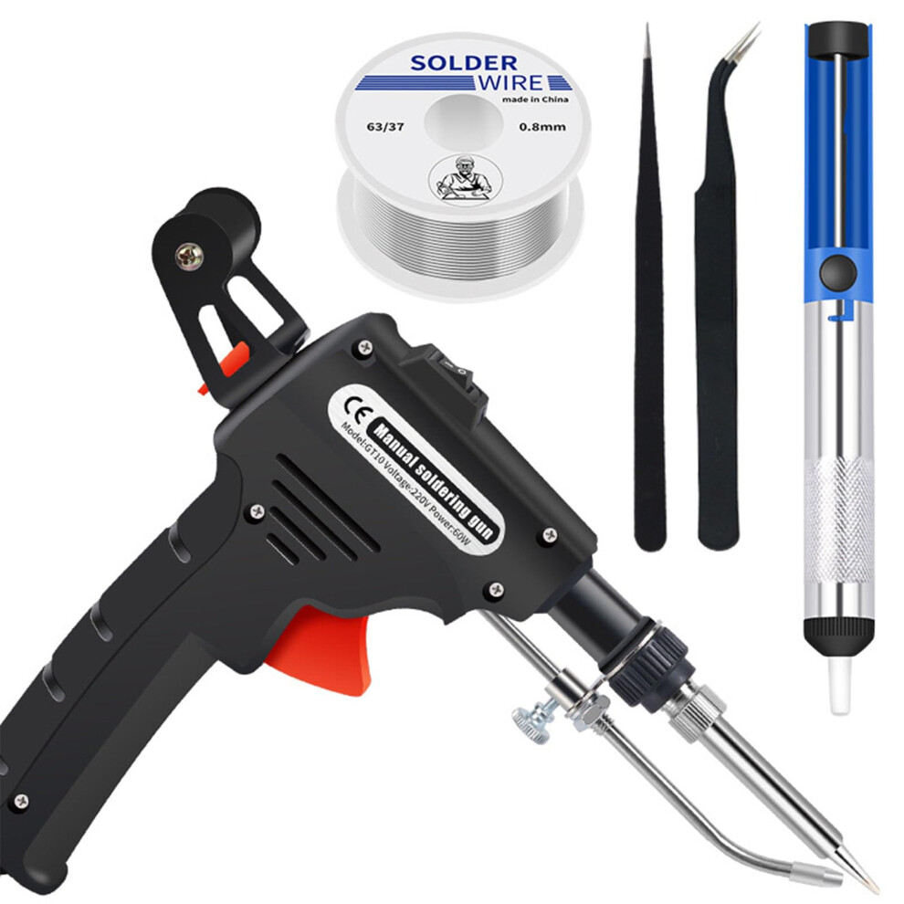 Internally Heated Industrial Laser Welding Tools 5Piece Soldering Iron And Gun Set, Corded Internal Heat Iron, Black 9067246880453