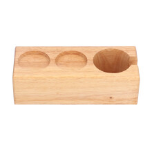 Espresso-Zubehör-Organizer, Tamperstation aus Naturholz mit Mehrfachschlitzen, elegante Kaffeestation – ideal zum Verschenken und für den