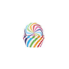 Backförmchen für Cupcakes, lebensmittelechtes, fettabweisendes Papier, Standardgröße, geriffelte Backförmchen, vielseitig einsetzbar und