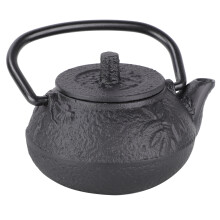 Mini jerntekande med kobberhåndtag, japansk Tetsubin-stil støbejernskedel, lige krogtuddesign, komfortabelt greb, forbedret holdbarhed