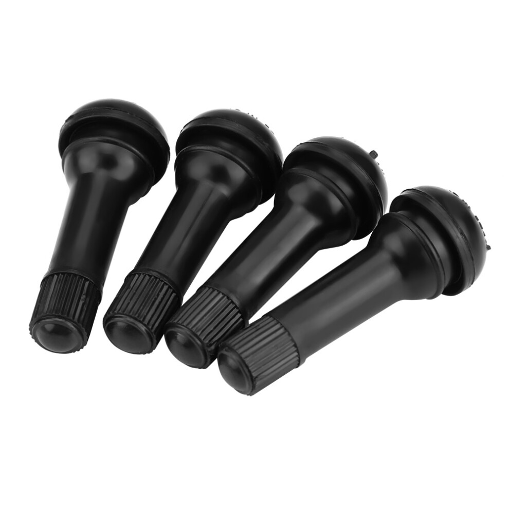 4 Rubber Tr414 Snap-In Valve Stems With Dust Caps For Car Tubeless Tires 9471362848325