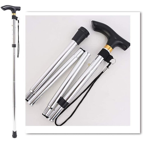 Walking Stick Adjustable Cane Lightweight Portable SoftTouch Handle For Seniors