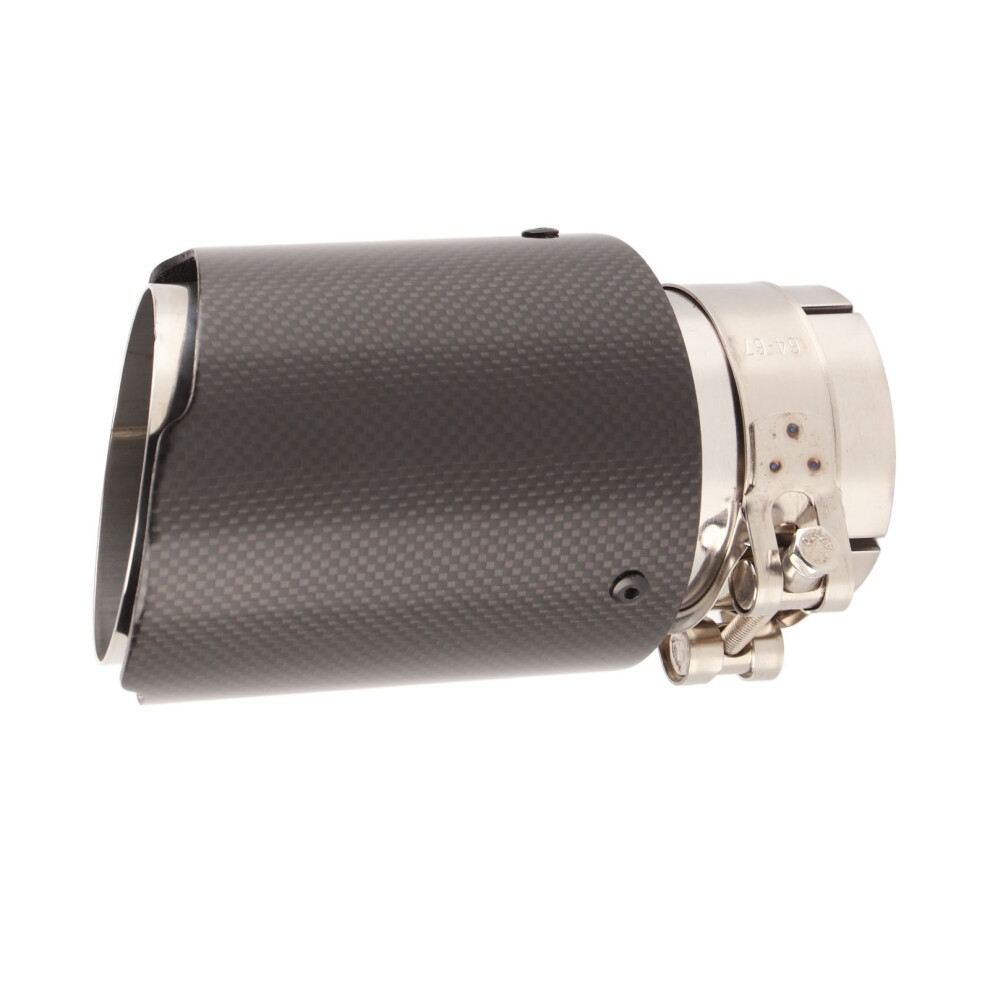 Carbon Fiber 63Mm Inlet Exhaust Tip 89Mm Outlet Muffler For Cars 7651362850579