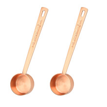 Ergonomisch geformter Kaffeelöffel, Messlöffel-Set aus Edelstahl mit langem Griff, lebensmittelechtes Material für sicheres Dosieren von