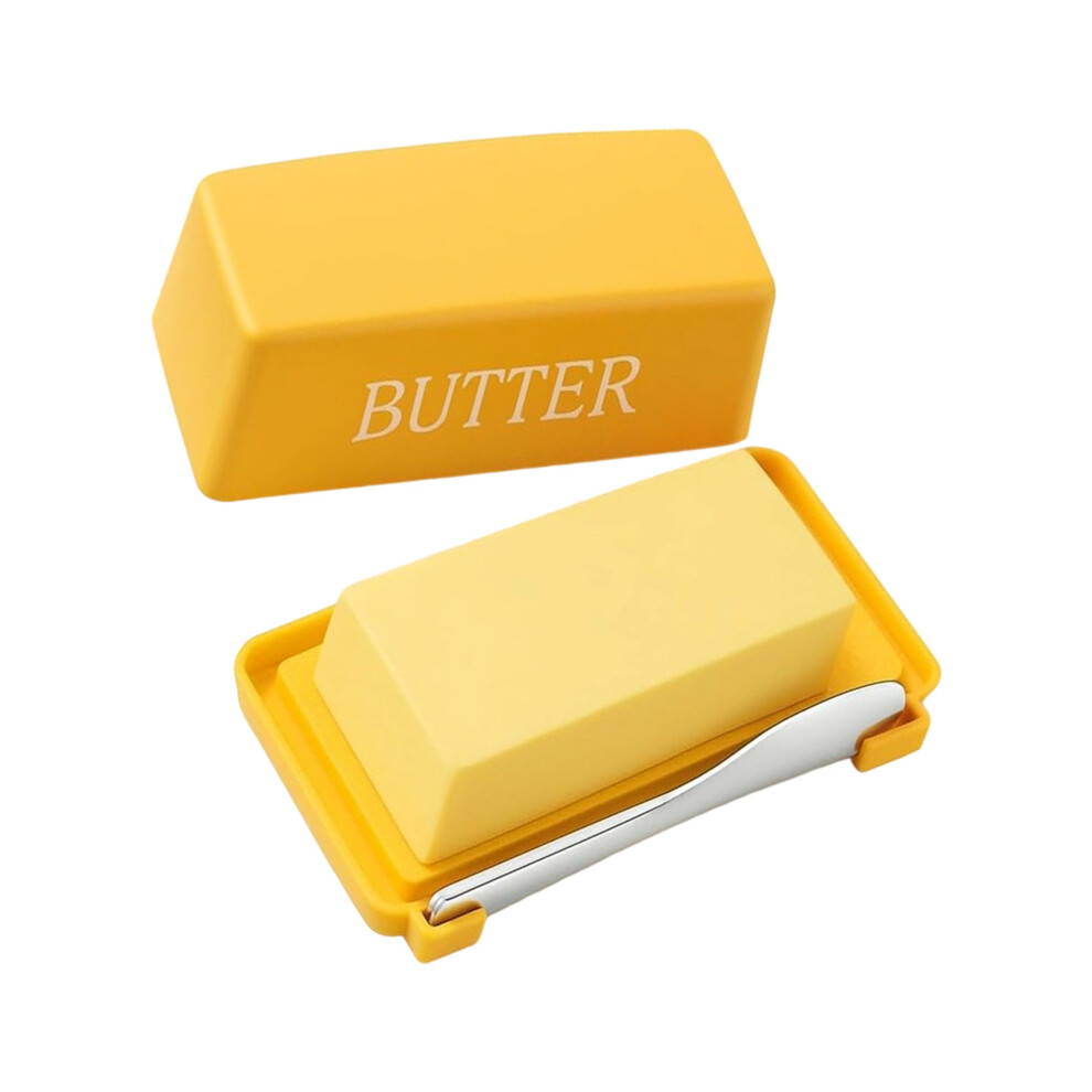 Pp Butter Container With Lid And Integrated Slicers-Yellow 7754000412044