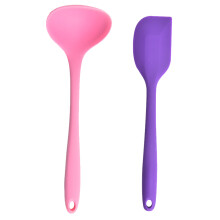 Set de ustensile de gătit din silicon, rezistente la căldură, design flexibil pentru acoperire antiaderentă, amestecare și amestecare sigură,