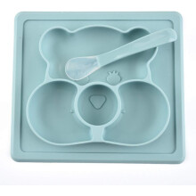 Accessori per l'alimentazione del bambino progettati con cura, piastre antiscivolo in SILICONE al 100% con ventosa, sicuri e affidabili per lo