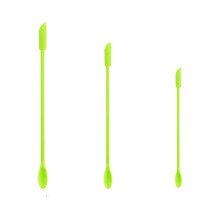 Spatula Silicone Grád Bia, Spatulaí Smídála Mini Silicone le Láimhseáil Fhada Solúbtha agus Dearadh Ceann Caol, Éasca le Glanadh, Tógáil