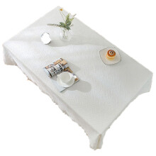 Elegant Cotton Linen Tablecloth With Tassel Edge Design, Protective Table Cover Ensures Durability And Versatility For Outdoor Indoor Use