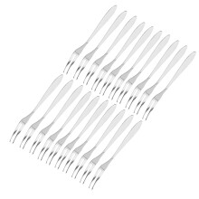 Set of 20 Stainless Steel Fruit and Dessert Forks with Long Handles