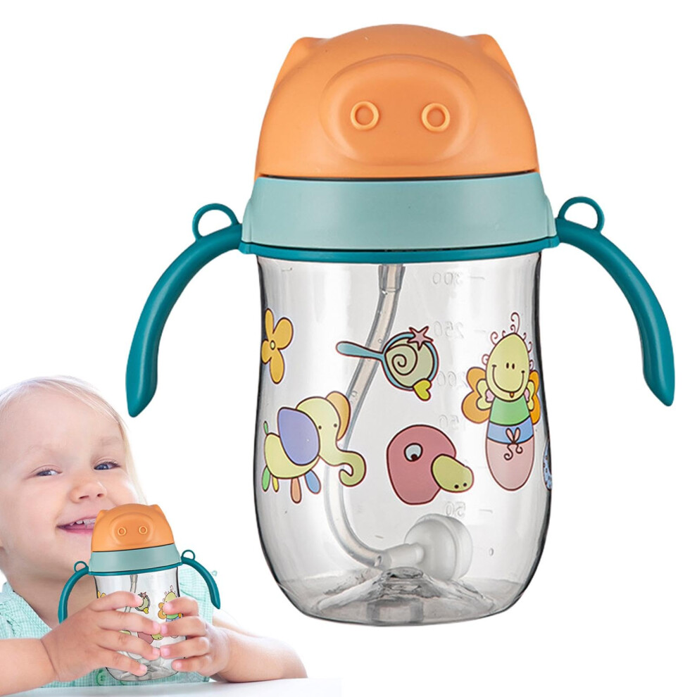 Sippy Cup For Baby 280Ml Detachable Design Cartoon Learning For Car Travel Picnic Home Camping Orange