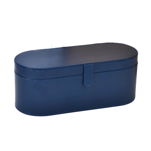 Heat Resistant Straightener Storage Case Compact PU-Blue