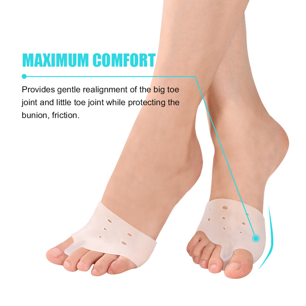 Forefoot Cushion Gel Toe Separators & Bunion Corrector for Comfort