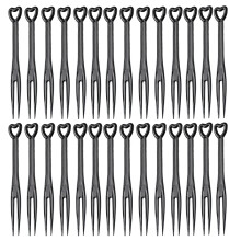 Handcrafted Elegance, Disposable Plastic Fruit Forks, Mini Cake Forks Clear Cocktail Picks, Food Grade Plastic Heart Shaped Design For Christmas And S