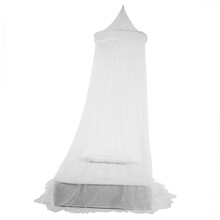 Girls Room White Lace Canopy: Elegant Princess Bed Mosquito Net