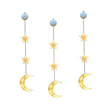 LED Star and Moon Christmas Light - Hanging Window Decoration with Suction Cup for Festive Indoor Wall & Door Decor