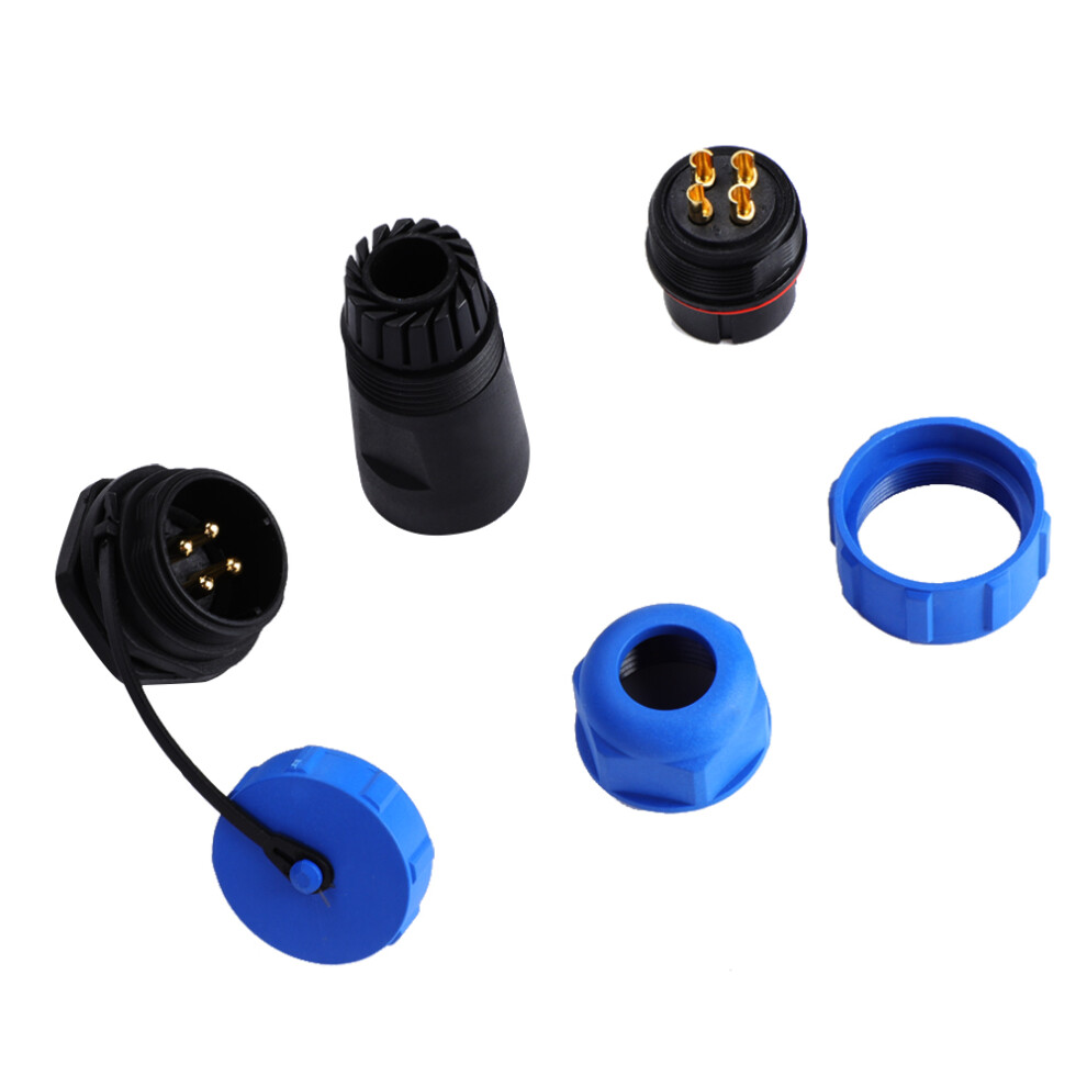 Ip68 Sp21 4Pin Waterproof Plastic Aviation Plug Socket Connector 30A 500V 4941362852301