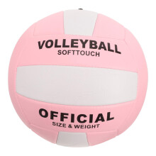 Soft Indoor Volleyball PU Practice Ball Size 5 Lightweight PinkWhite For Training And Matches