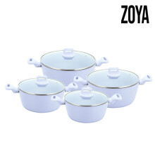 SQ Professional Zoya 4pc Stockpot Set Non-Stick Aluminum Cookware Set