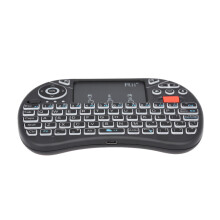 Wireless 2.4GHz Keyboard Touchpad Mouse with Voice, 71 Keys, 700mAh, Black